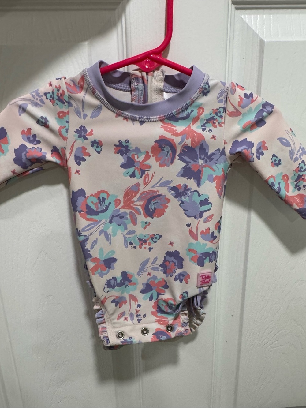 Ruffle Butts Princess Meadow Long Sleeve One Piece Rash Guard 0-3m